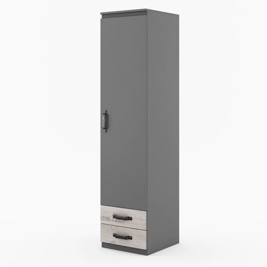 Read more about Sault kids wooden storage cabinet tall with 1 door in graphite