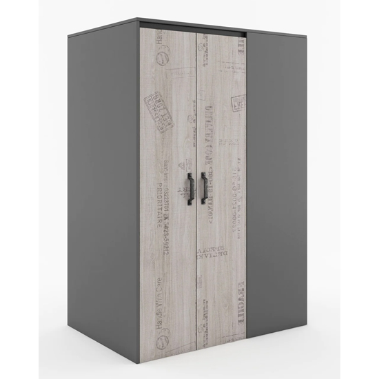 Read more about Sault kids wooden walk-in wardrobe left 2 doors in graphite