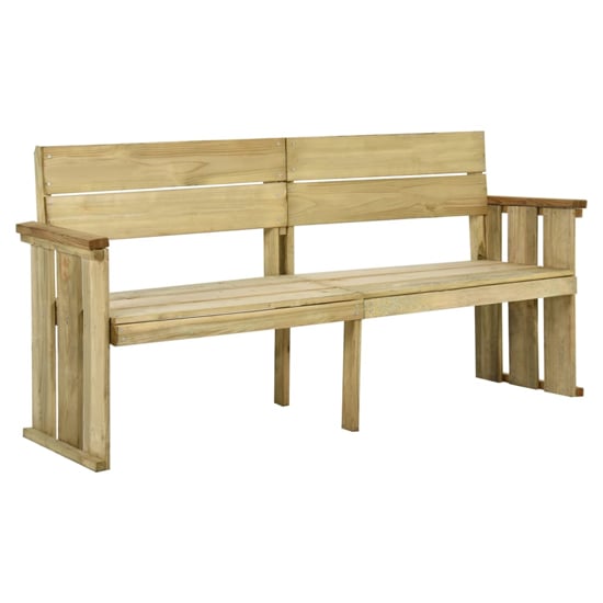 Read more about Saumya 172cm wooden garden seating bench in green impregnated