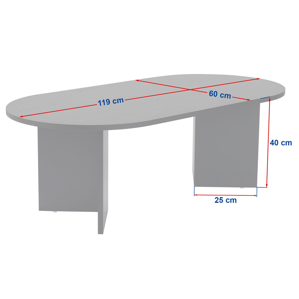 Savelio Oval Wooden Coffee Table in Sapphire Oak