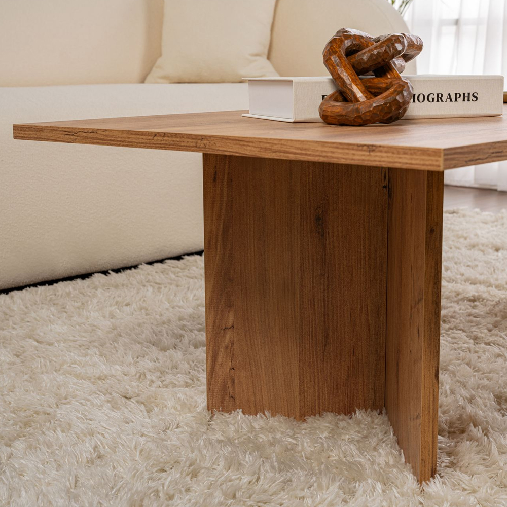 Savella Rectangular Wooden Coffee Table in Atlantic Pine