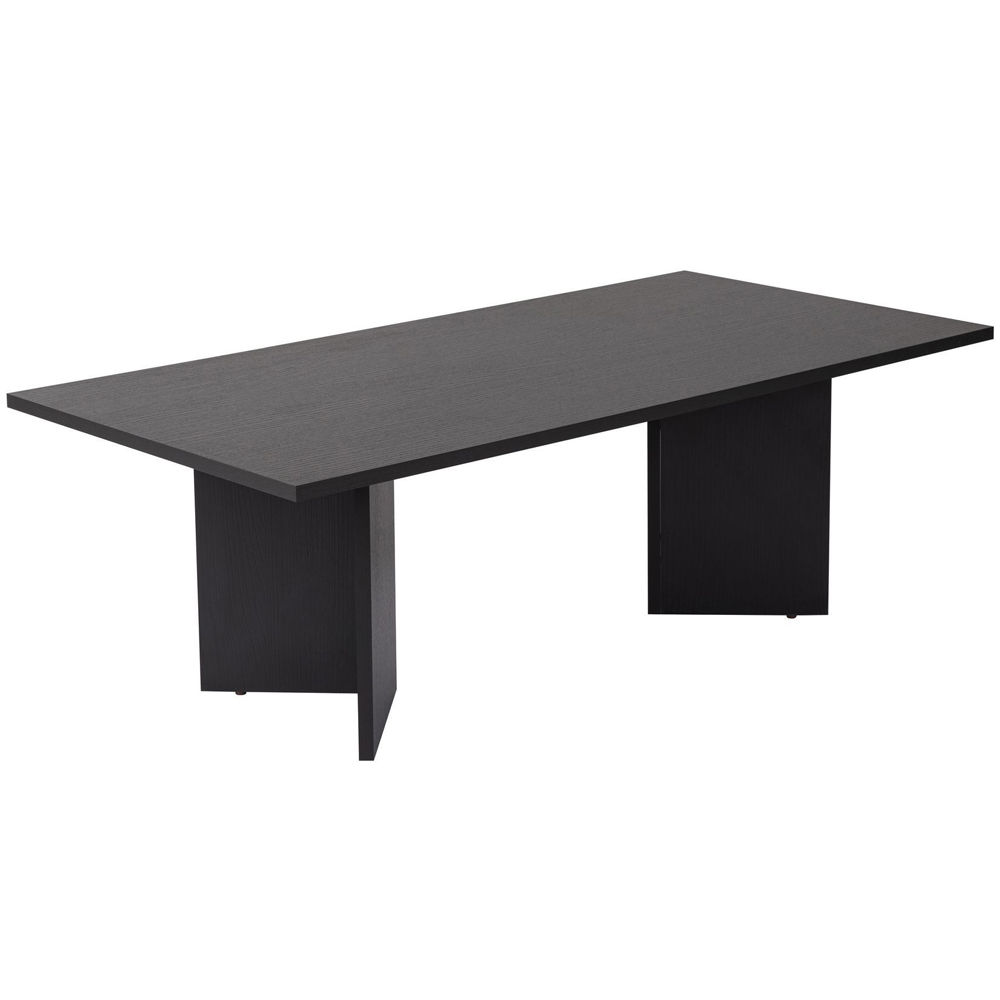 Savella Rectangular Wooden Coffee Table in Black