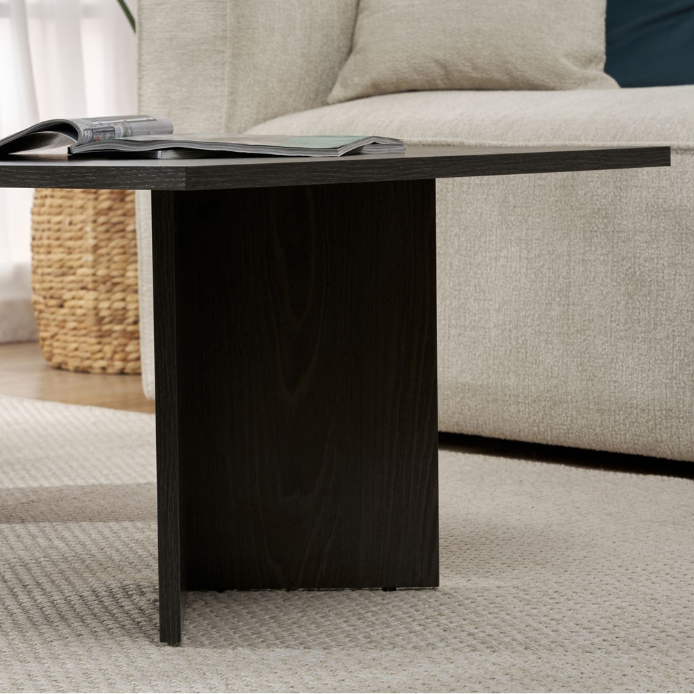Savella Rectangular Wooden Coffee Table in Lumiere Black