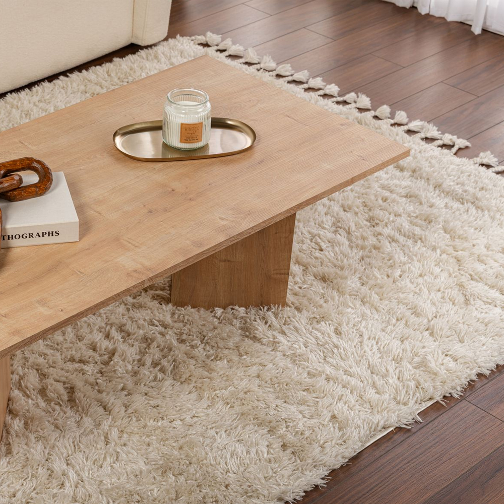 Savella Rectangular Wooden Coffee Table in Sapphire Oak