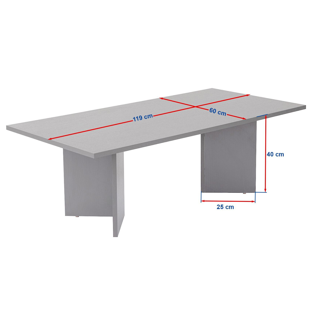 Savella Rectangular Wooden Coffee Table in Travertine Marble Effect
