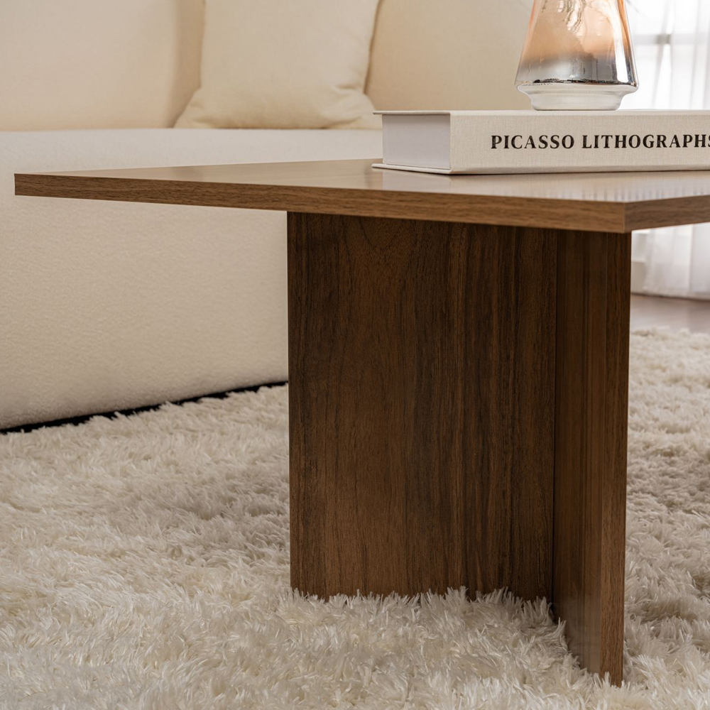 Savella Rectangular Wooden Coffee Table in Venezia Walnut
