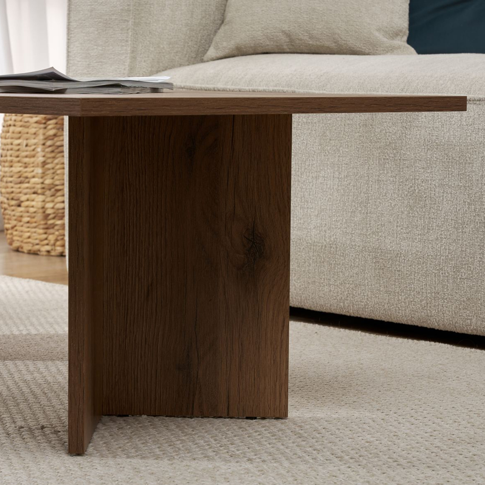 Savella Rectangular Wooden Coffee Table in VNT Walnut