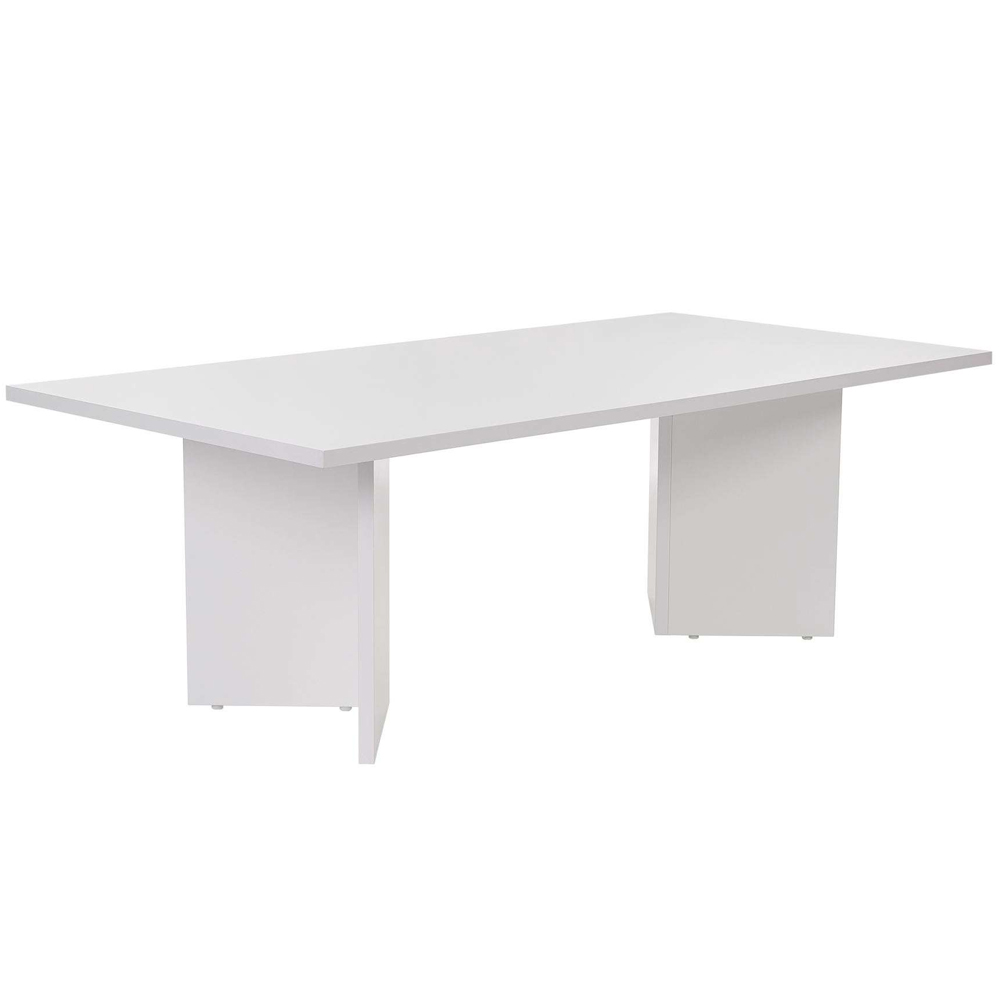 Savella Rectangular Wooden Coffee Table in White
