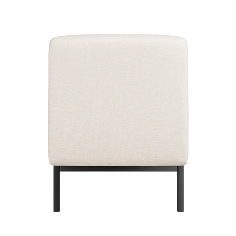 Saville Fabric Hallway Seating Bench In Ivory