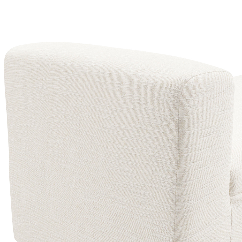 Saville Fabric Hallway Seating Bench In Ivory