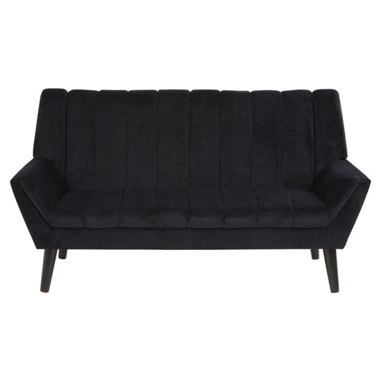 Savinos Upholstered Velvet 2 Seater Sofa In Black_3