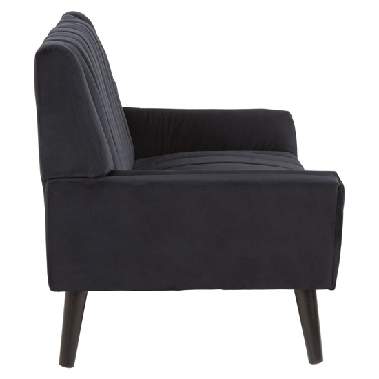 Savinos Upholstered Velvet 2 Seater Sofa In Black_4