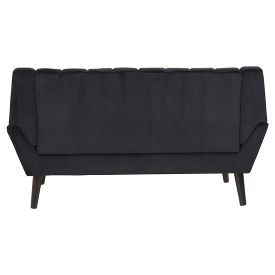 Savinos Upholstered Velvet 2 Seater Sofa In Black_5