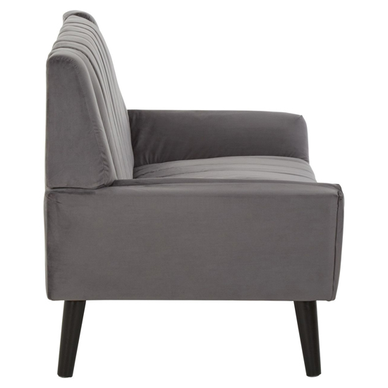 Savinos Upholstered Velvet 2 Seater Sofa In Grey_4