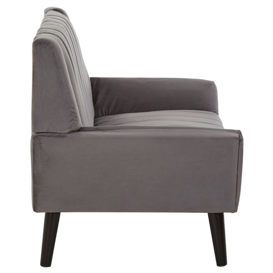 Savinos Velvet Upholstered 2 Seater Sofa In Grey_3