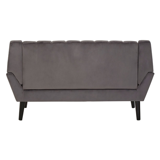 Savinos Velvet Upholstered 2 Seater Sofa In Grey_4