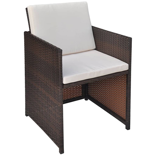 Savir Rattan Outdoor 12 Seater Dining Set With Cushion In Brown