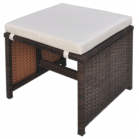 Savir Rattan Outdoor 12 Seater Dining Set With Cushion In Brown
