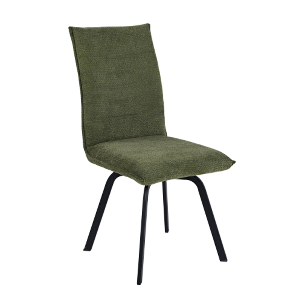 Savona Green Fabric Dining Chairs in Pair