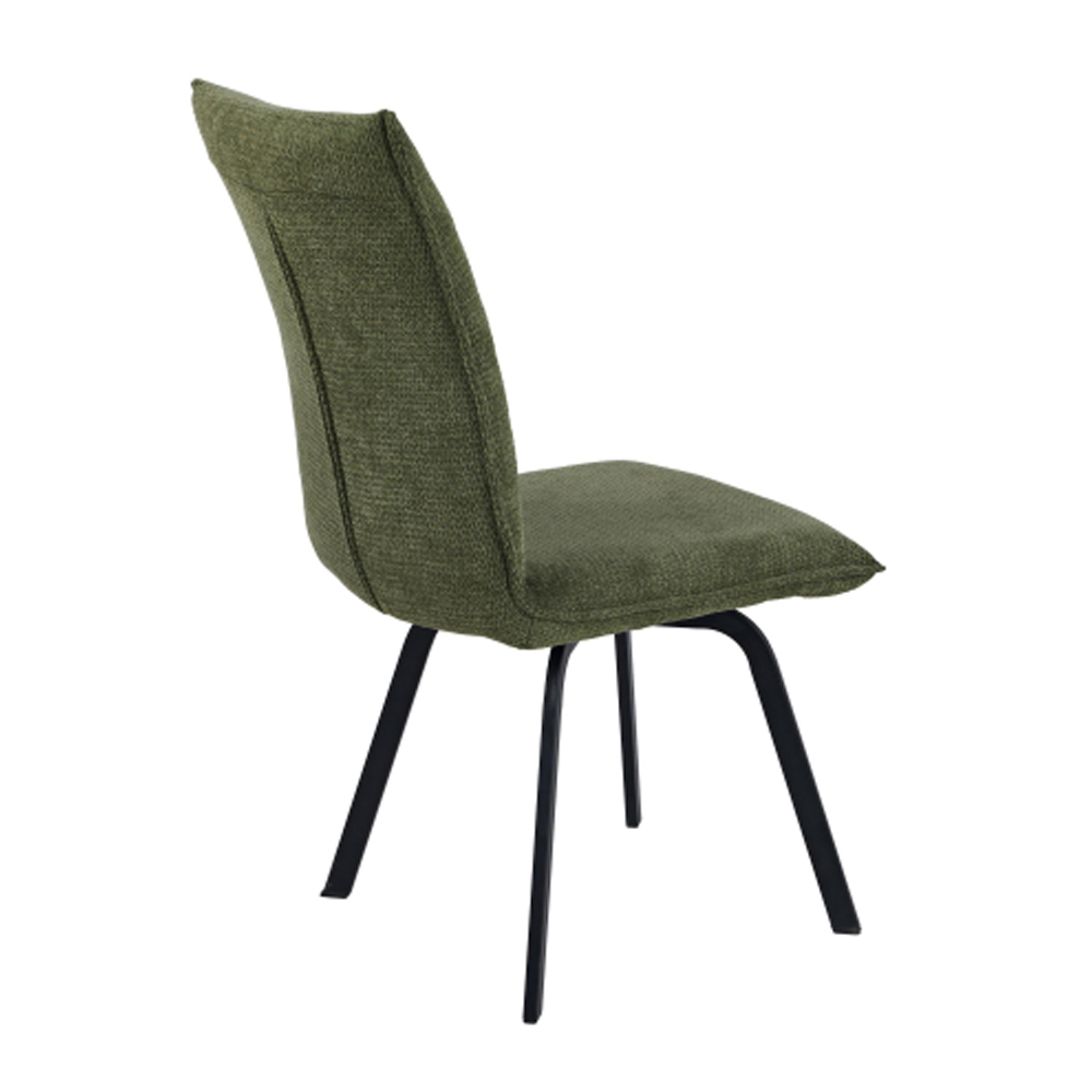 Savona Green Fabric Dining Chairs in Pair