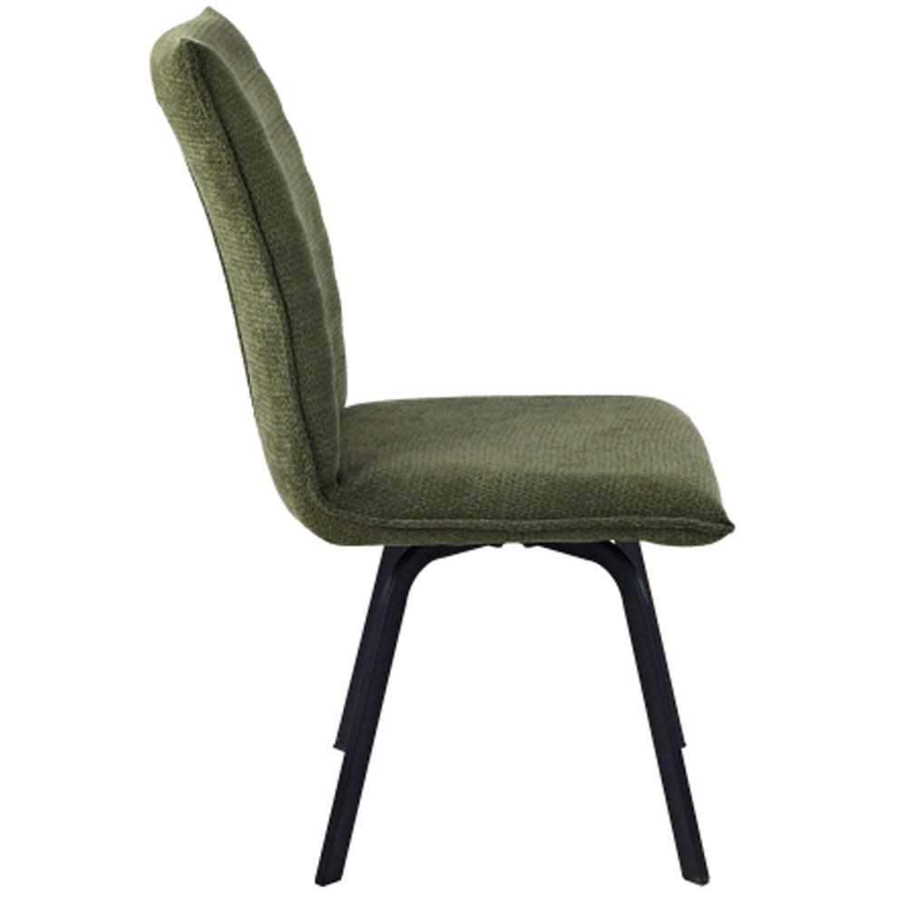 Savona Green Fabric Dining Chairs in Pair