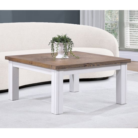 Read more about Savona wooden coffee table square in oak and white