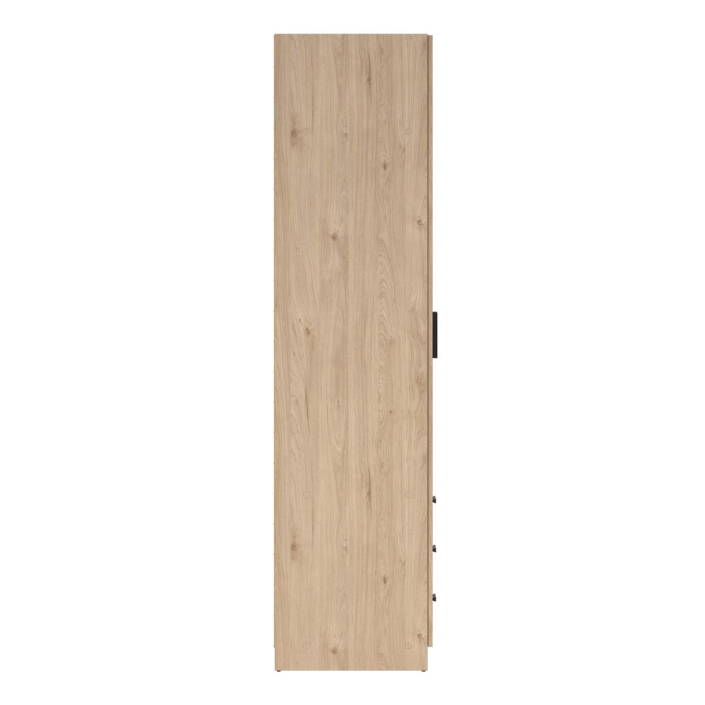 Savoy Wooden Wardrobe with 2 Doors 3 Drawers in Jackson Hickory
