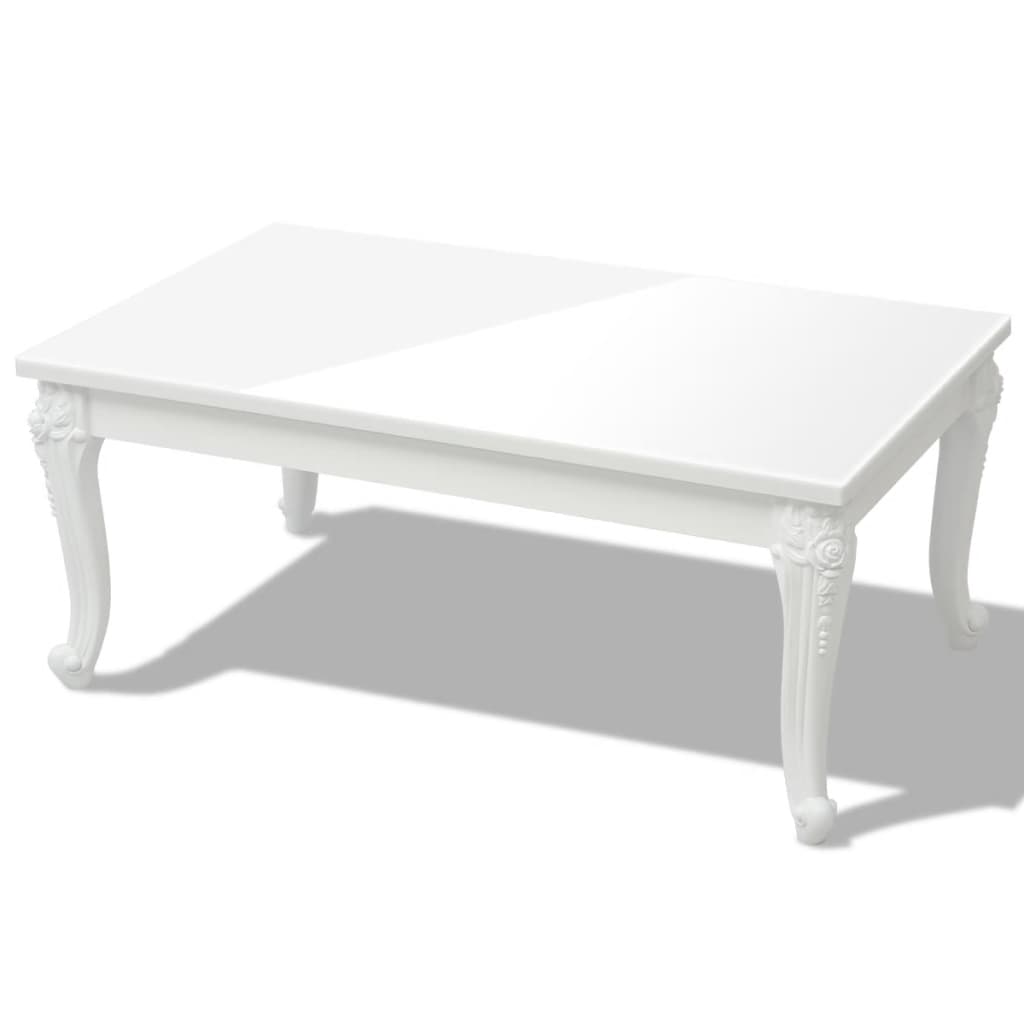 Savva Medium High Gloss Coffee Table In White
