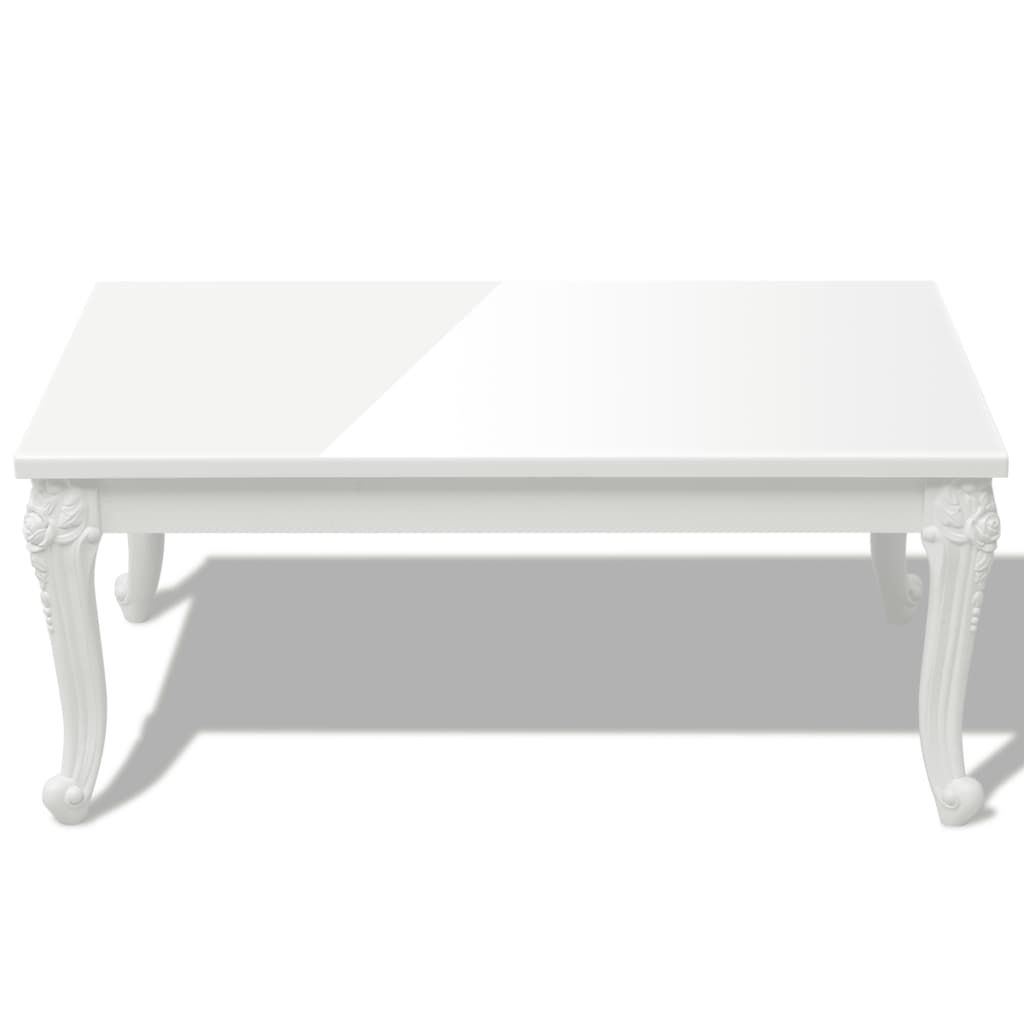 Savva Medium High Gloss Coffee Table In White