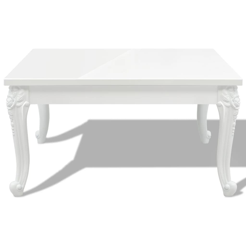 Savva Small High Gloss Coffee Table In White
