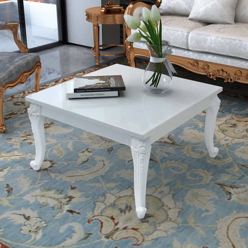 Savva Small High Gloss Coffee Table In White_1