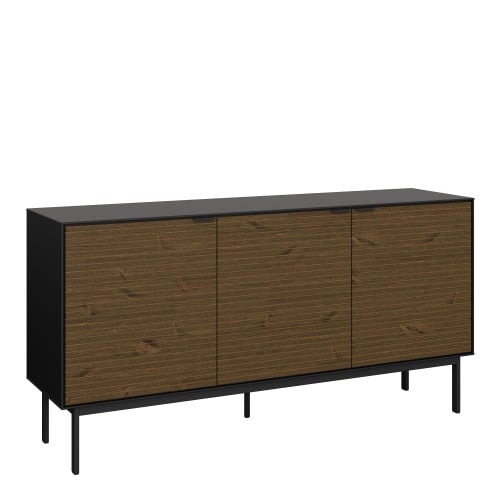 Read more about Savva wooden sideboard 3 doors in in black and espresso