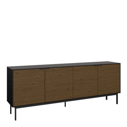 Read more about Savva wooden sideboard 4 doors in in black and espresso