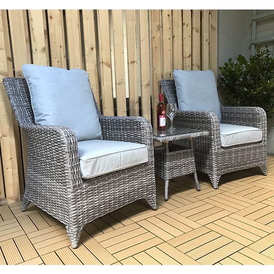 Savvy Alexandra Weave 3 Piece Lounge Set With Table In Grey_2
