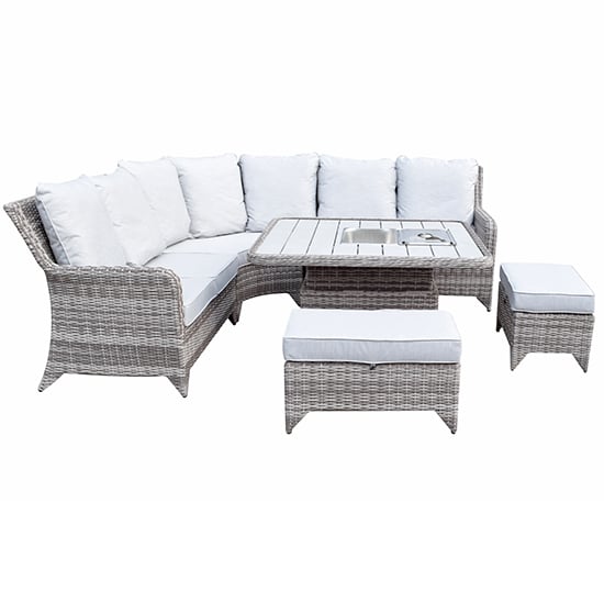 Savvy Corner Weave Lounge Dining Set With Lift Table In Grey_2