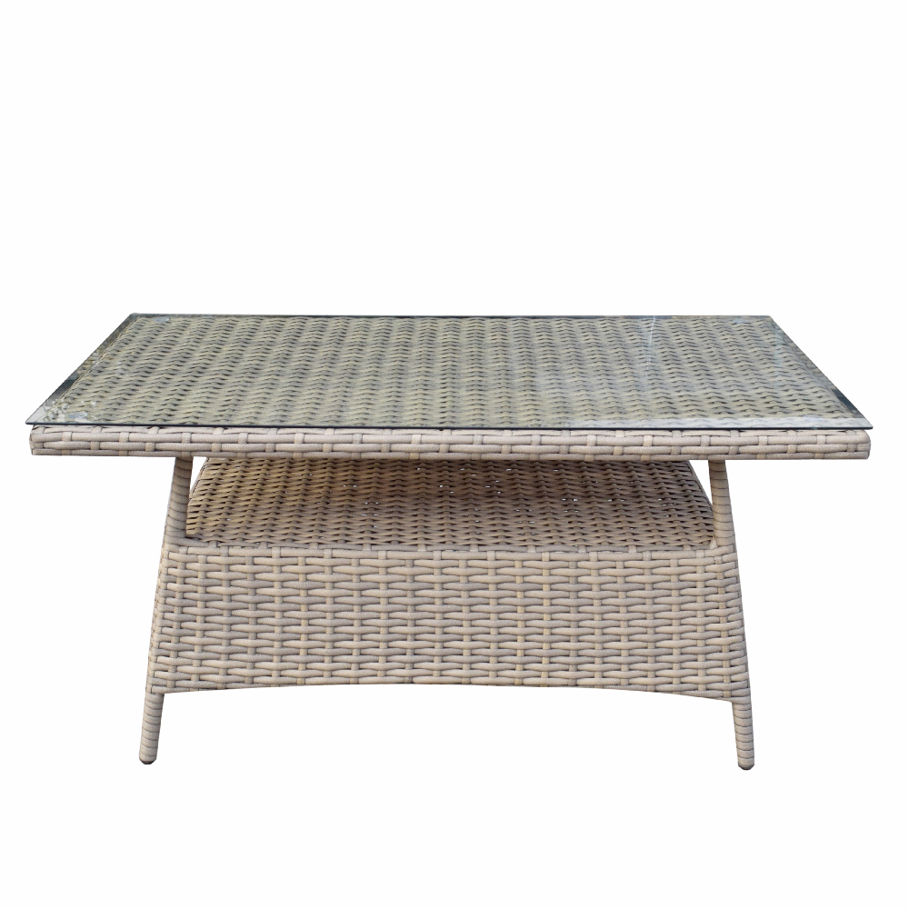 Savvy Rattan Garden 4 Seater Sofa Set With Coffee Table In Natural