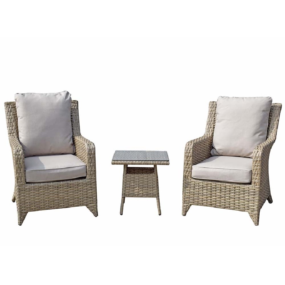 Savvy Rattan Garden Lounge Set With Cushion In Natural