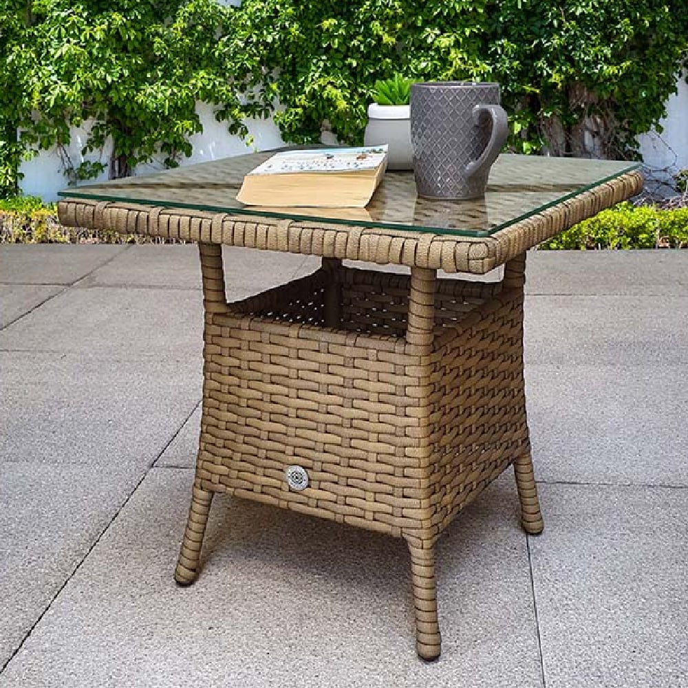 Savvy Rattan Garden Lounge Set With Cushion In Natural
