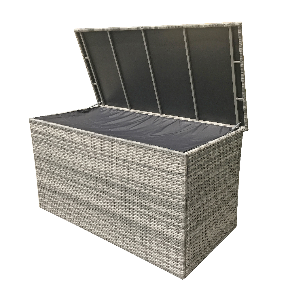 Savvy Rattan Outdoor Storage Box In Grey