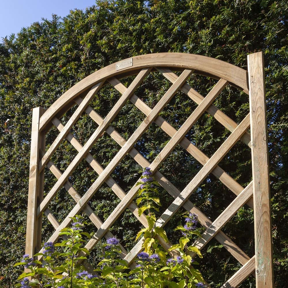 Sawrey Wooden Garden Planter And Lattice In Natural