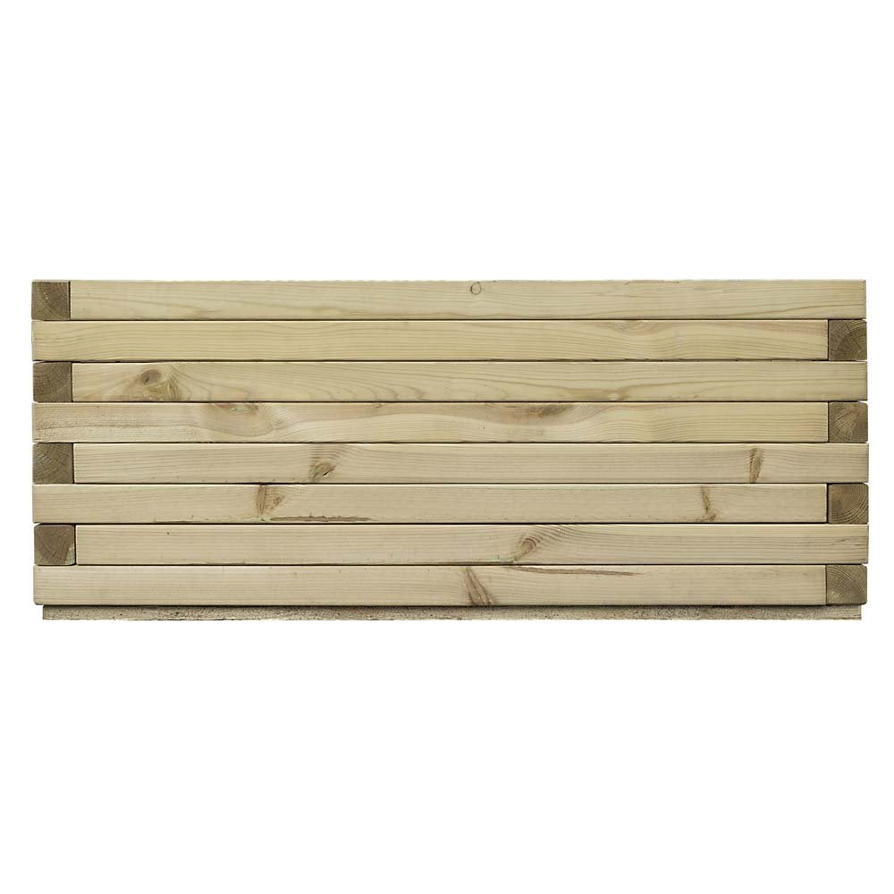 Sawrey Wooden Garden Rectangular Patio Planter In Natural