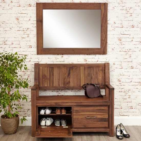Sayan Wooden Wall Mirror Rectangular In Walnut_4