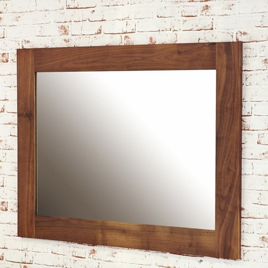 Read more about Sayan wooden wall mirror rectangular in walnut