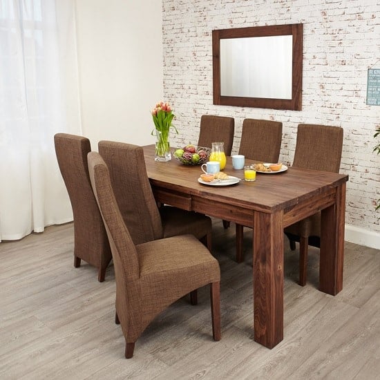 Sayan Wooden Extendable Dining Table In Walnut_4