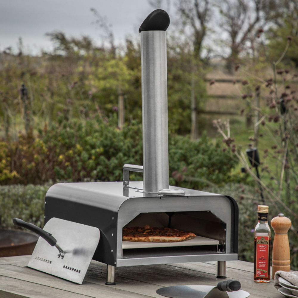 Sayreville Outdoor Stainless Steel Pellet Pizza Oven In Black