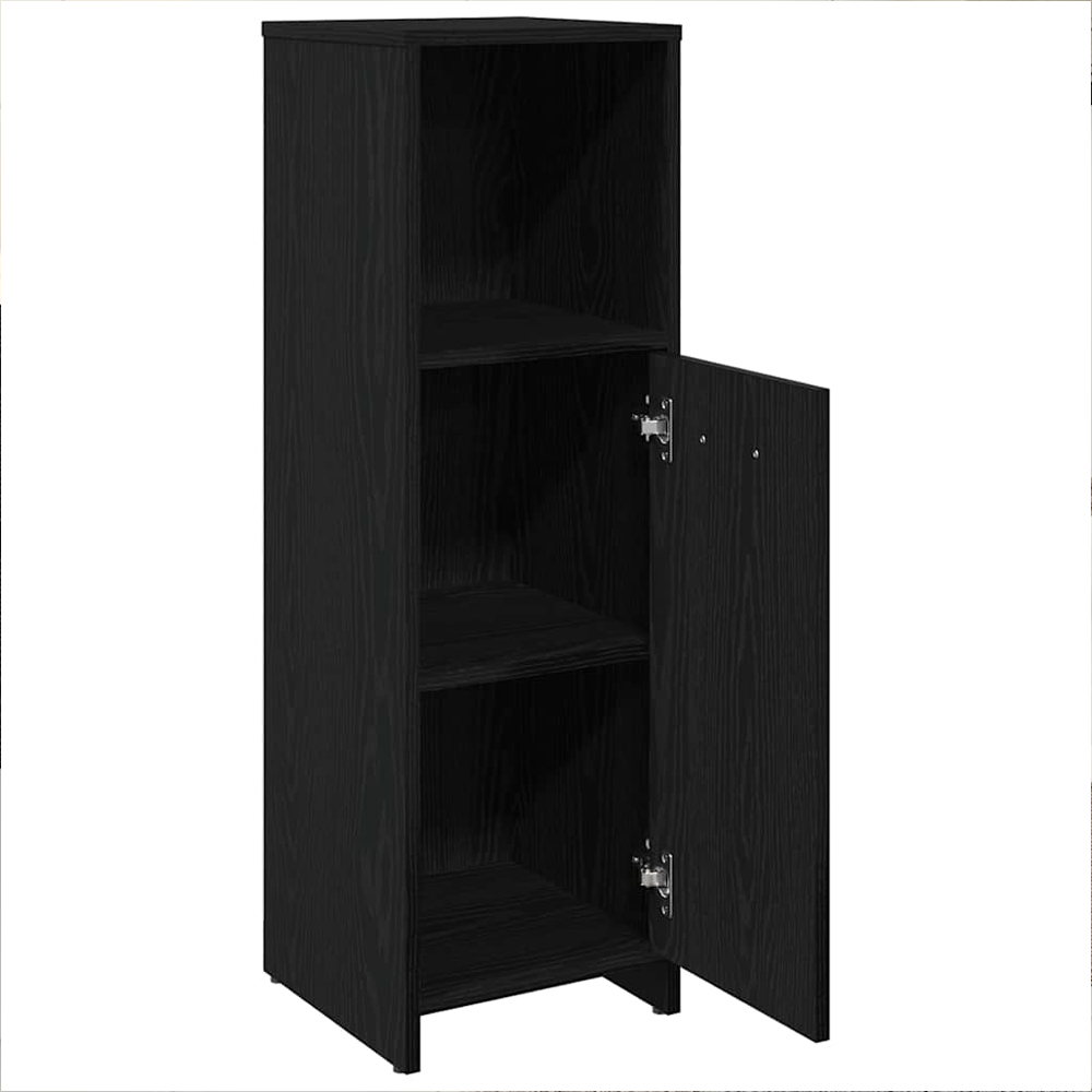 Sayreville Wooden Bathroom Cabinet With 1 Door - Black Oak