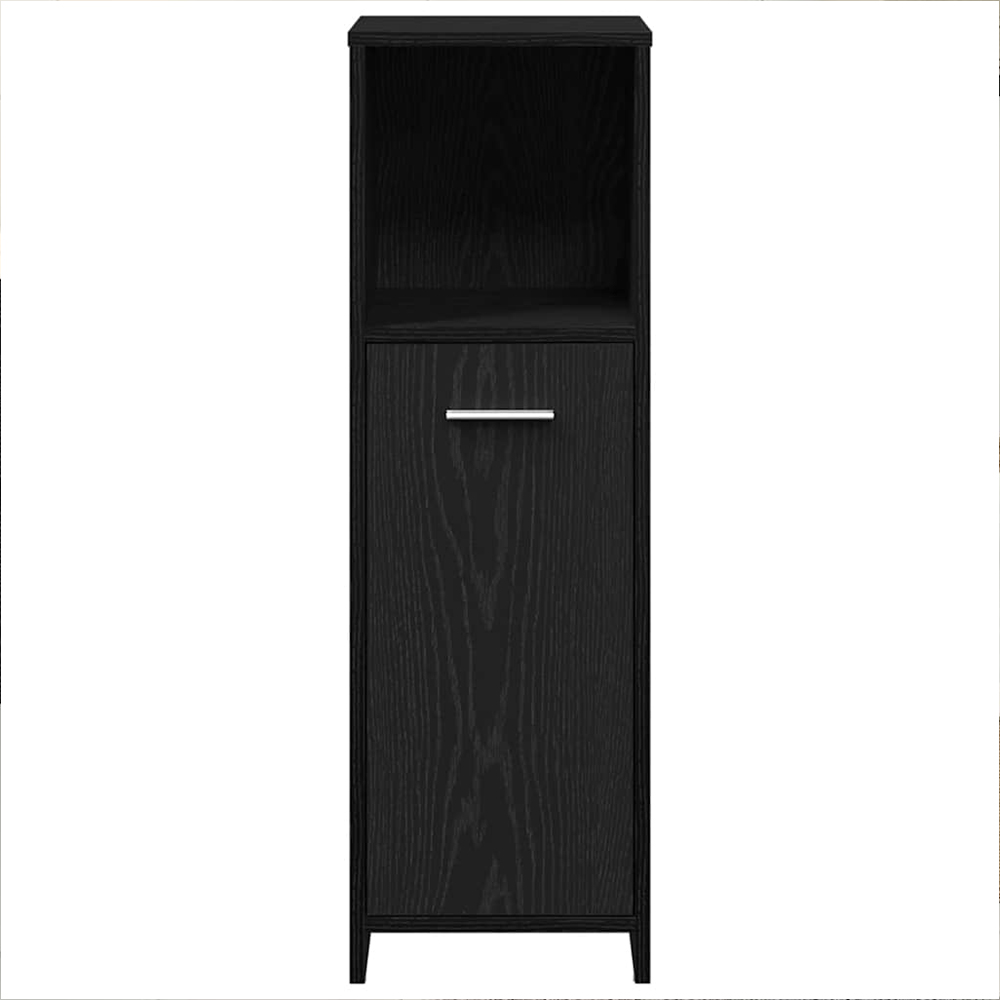 Sayreville Wooden Bathroom Cabinet With 1 Door - Black Oak