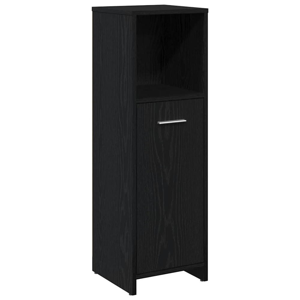 Sayreville Wooden Bathroom Cabinet With 1 Door - Black Oak