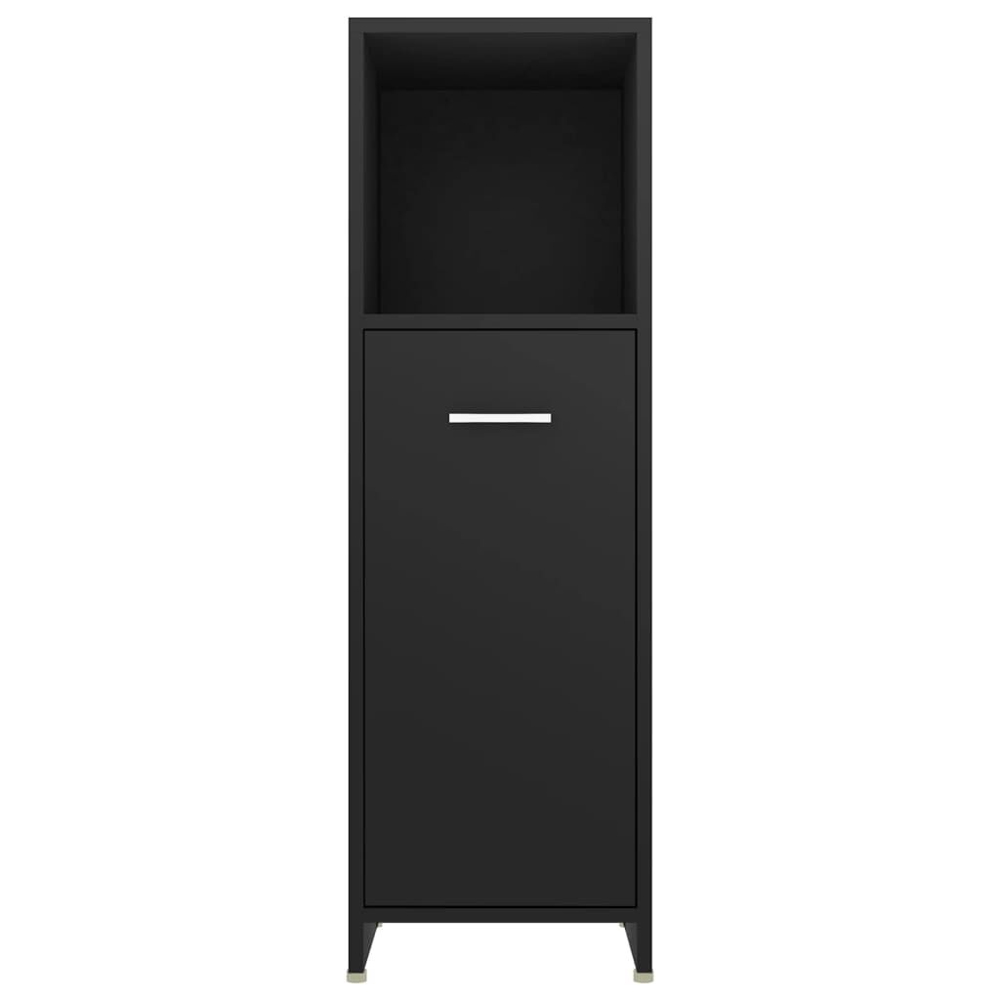 Sayreville Wooden Bathroom Cabinet With 1 Door - Black