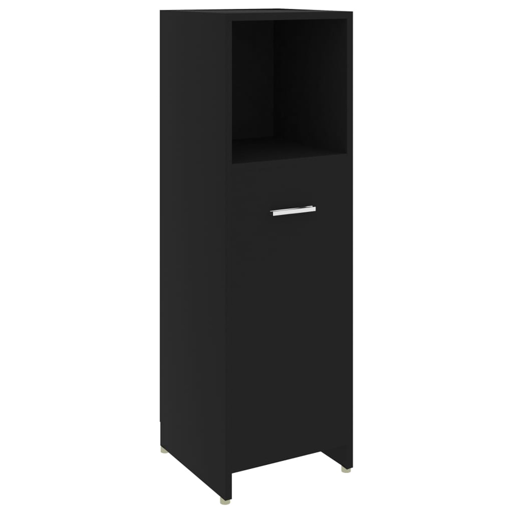 Sayreville Wooden Bathroom Cabinet With 1 Door - Black